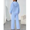imageTrendy Queen Womens 2 Piece Outfits Lounge Fall Fashion Sets Oversized Sweatshirts Wide Leg Pants Sweatsuits Winter ClothesSkyblue