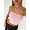 imageTrendy Queen Womens 3 Pack Tube Tops Crop Going Out Strapless Basic Backless Bandeau Bra Summer Outfits 2025Black white pink