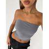 imageTrendy Queen Womens 3 Pack Tube Tops Crop Going Out Strapless Basic Backless Bandeau Bra Summer Outfits 2025White black grey