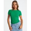 imageTrendy Queen Womens Basic T Shirts Summer Tops 2026 Crop Short Sleeve Slim Fit Tee Cute Gym Workout ClothesSaint Patrick Green