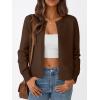 imageTrendy Queen Womens Cardigan Sweaters Lightweight Crew Neck Outfits Fall Fashion 2025 ClothingChocolate Brown