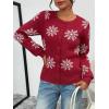 imageTrendy Queen Womens Cardigan Sweaters Lightweight Crew Neck Outfits Fall Fashion 2025 ClothingChristmas Red