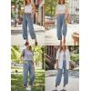 imageTrendy Queen Womens Wide Leg Pants Boho Summer Capri Palazzo Harem Casual Barrel Sweatpants Baggy Slacks with PocketsDenimblue