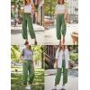 imageTrendy Queen Womens Wide Leg Pants Boho Summer Capri Palazzo Harem Casual Barrel Sweatpants Baggy Slacks with PocketsGreen