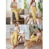 imageTrendy Queen Womens Wide Leg Pants Boho Summer Capri Palazzo Harem Casual Barrel Sweatpants Baggy Slacks with PocketsMustard