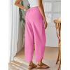 imageTrendy Queen Womens Wide Leg Pants Boho Summer Capri Palazzo Harem Casual Barrel Sweatpants Baggy Slacks with PocketsPink