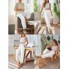 imageTrendy Queen Womens Wide Leg Pants Boho Summer Capri Palazzo Harem Casual Barrel Sweatpants Baggy Slacks with PocketsWhite