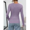 imageTrendy Queen Womens Long Sleeve TShirts Basic Crop Tops 2025 Fall Fashion Outfits Going Out Winter ClothesLightpurple