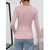imageTrendy Queen Womens Long Sleeve TShirts Basic Crop Tops 2025 Fall Fashion Outfits Going Out Winter ClothesPink