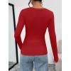 imageTrendy Queen Womens Long Sleeve TShirts Basic Crop Tops 2025 Fall Fashion Outfits Going Out Winter ClothesRed