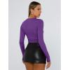 imageTrendy Queen Womens Long Sleeve T Shirts Fall Fashion 2025 Basic Crop Tops Going Out Outfits Y2k ClothesDark Purple