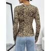 imageTrendy Queen Womens Long Sleeve T Shirts Fall Fashion 2025 Basic Crop Tops Going Out Outfits Y2k ClothesLeopard