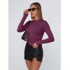imageTrendy Queen Womens Long Sleeve T Shirts Fall Fashion 2025 Basic Crop Tops Going Out Outfits Y2k ClothesMulberry