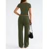 imageTrendy Queen 2 Piece Lounge Sets for Women Summer Outfits 2026 Fashion Two Piece Loungewear Spring Outfits ClothesArmy Green