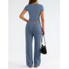imageTrendy Queen 2 Piece Lounge Sets for Women Summer Outfits 2026 Fashion Two Piece Loungewear Spring Outfits ClothesDusty Blue