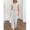 imageTrendy Queen 2 Piece Lounge Sets for Women Summer Outfits 2026 Fashion Two Piece Loungewear Spring Outfits ClothesOatmeal Grey