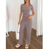 imageTrendy Queen 2 Piece Lounge Sets for Women Summer Outfits 2026 Fashion Two Piece Loungewear Spring Outfits ClothesRose Taupe