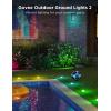 imageGovee Outdoor Ground Lights 2 100ft Outdoor Lights for Patio 30 Pack RGBIC Pathway Lights with 100LM Warm White IP67 Waterproof for Garden Splitter Connector Works with Alexa Google Assistant50ft