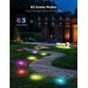 imageGovee Outdoor Ground Lights 2 100ft Outdoor Lights for Patio 30 Pack RGBIC Pathway Lights with 100LM Warm White IP67 Waterproof for Garden Splitter Connector Works with Alexa Google Assistant100ft