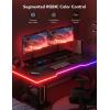 imageGovee RGBIC Gaming Lights 10ft Neon Rope Lights Soft Lighting for Gaming Desks LED Strip Lights Syncing with Razer Chroma Support Cutting Smart App Control Music Sync Adapter Only 24G WiFi10ft