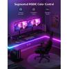 imageGovee RGBIC Gaming Lights 10ft Neon Rope Lights Soft Lighting for Gaming Desks LED Strip Lights Syncing with Razer Chroma Support Cutting Smart App Control Music Sync Adapter Only 24G WiFi164ft