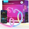 imageGovee RGBIC Neon Lights LED Smart Neon Rope Light 2 Works with Matter Alexa Google Assistant Custom DIY Neon Strip Lights for Living Room and Bedroom Decor Softer Material 164ft WhiteWhite