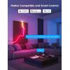 imageGovee RGBIC Neon Lights LED Smart Neon Rope Light 2 Works with Matter Alexa Google Assistant Custom DIY Neon Strip Lights for Living Room and Bedroom Decor Softer Material 164ft WhiteWhite