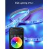 imageGovee Smart WiFi LED Strip Lights 50ft RGB Led Strip Lighting Work with Alexa and Google Assistant Color Changing Light Strip Music Sync LED Lights for Bedroom Party New Year Easy to Install100ft
