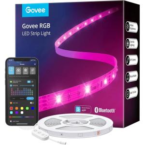 imageGovee 100ft LED Strip Lights Bluetooth RGB LED Lights with App Control 64 Scenes and Music Sync LED Strip Lighting for Bedroom Living Room Kitchen Party ETL Listed Adapter100ft