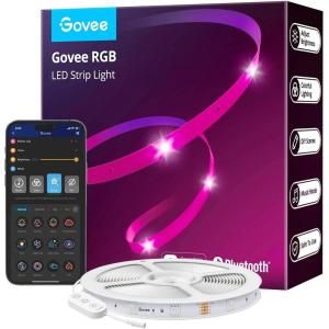 imageGovee 100ft LED Strip Lights Bluetooth RGB LED Lights with App Control 64 Scenes and Music Sync LED Strip Lighting for Bedroom Living Room Kitchen Party ETL Listed Adapter656ft