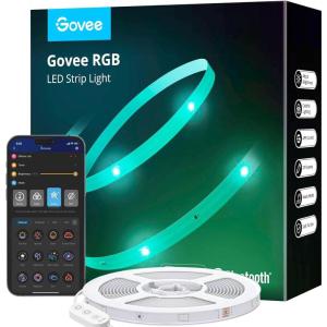 imageGovee 100ft LED Strip Lights Bluetooth RGB LED Lights with App Control 64 Scenes and Music Sync LED Strip Lighting for Bedroom Living Room Kitchen Party ETL Listed Adapter50ft