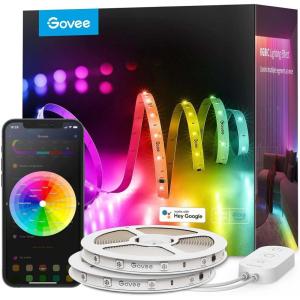 imageGovee 100ft RGBIC LED Strip Lights Smart LED Lights Work with Alexa and Google Assistant LED Lights for Bedroom WiFi App Control Segmented DIY Multiple Colors Color Changing Light LED Lights100ft