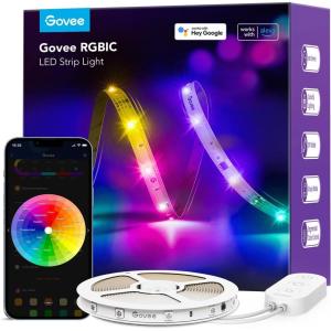 imageGovee 100ft RGBIC LED Strip Lights Smart LED Lights Work with Alexa and Google Assistant LED Lights for Bedroom WiFi App Control Segmented DIY Multiple Colors Color Changing Light LED Lights164ft