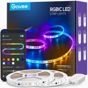 imageGovee 656ft RGBIC LED Strip Lights Color Changing LED Strips App Control via Bluetooth Smart Segmented Control Multiple Scenes Enhanced Music Sync LED Lights for Bedroom Home Decor 2 X 328ft656ft