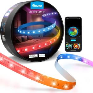 imageGovee RGBIC LED Strip Lights M1 with Matter 164ft WiFi LED Lights for Cabinet TV Bed and Gaming Desk Smart LED Lights Work with Apple Home Alexa Google Assistant Party Room Decor164ft