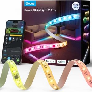 imageGovee RGBIC Strip Light 2 Pro with Matter 164ft Smart LED Strip Lights Work with Alexa and Google Assistant DIY Color Changing Light Strip LED Lights for Bedroom Cabinet Party New Year Decor328ft