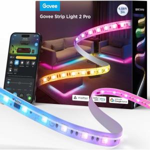 imageGovee RGBIC Strip Light 2 Pro with Matter 164ft Smart LED Strip Lights Work with Alexa and Google Assistant DIY Color Changing Light Strip LED Lights for Bedroom Cabinet Party New Year Decor656ft