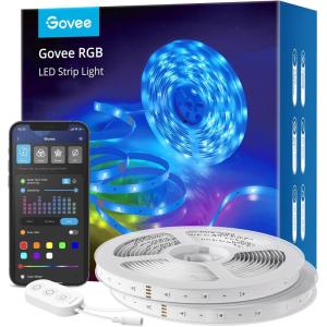 imageGovee Smart LED Strip Lights 164ft WiFi LED Strip Lighting Work with Alexa and Google Assistant 16 Million Colors with App Control and Music Sync LED Lights for Bedroom New Year Decorations100ft