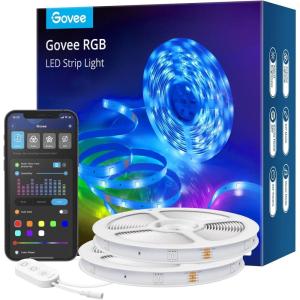 imageGovee Smart LED Strip Lights 164ft WiFi LED Strip Lighting Work with Alexa and Google Assistant 16 Million Colors with App Control and Music Sync LED Lights for Bedroom New Year Decorations328ft