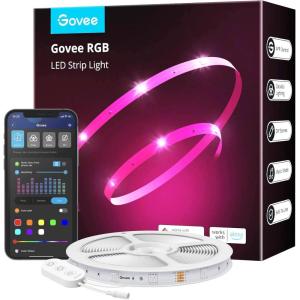 imageGovee Smart WiFi LED Strip Lights 50ft RGB Led Strip Lighting Work with Alexa and Google Assistant Color Changing Light Strip Music Sync LED Lights for Bedroom Party New Year Easy to Install328FT