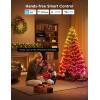 imageGovee Christmas Lights 2 RGBWIC 99FT 300LEDs Christmas Tree Lights with Shape Mapping Function Smart Holiday String Lights for Christmas Decor 130 Preset Scenes Voice and APP Control Green WireClear