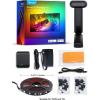 imageGovee Envisual TV Backlight T2 with Dual Cameras 164ft RGBIC WiFi LED Backlights for 7585 inch TVs Double Light Beads for Home Decorations Smart App Control Music Sync164FT for 7585 TV