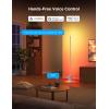imageGovee Floor Lamp 2 with Matter RGBIC Warm Cool White LED Floor Lamp Works with Alexa 1725lm Corner Floor Lamp with Music Sync Scene Modes Smart Floor Lamp for Bedroom Living Room Studio BlackSilver