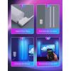 imageGovee Glide Wall Lights RGBIC LED Lights Smart Gaming Lights Works with Alexa and Google Assistant RGB Light Bar LED Wall Lights for Bedroom 2 Panels Set 3 SectionsPanel6 Pcs