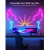 imageGovee Glide Wall Lights RGBIC LED Lights Smart Gaming Lights Works with Alexa and Google Assistant RGB Light Bar LED Wall Lights for Bedroom 2 Panels Set 3 SectionsPanel14 Pcs