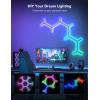 imageGovee Glide Y Lights RGBIC LED Gaming Lights for Wall Smart WiFi Game Lights with Music Sync DIY and Timer Feature Gaming Room Lights LED Lights for Gaming Setup Wall Lights 7 Pack7 Packs