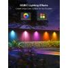 imageGovee Outdoor Deck Lights RGBIC Outdoor Lights with 4000K White Light IP65 Smart Fence Lights with App Control Voice Control LED Path Lights for Outdoor DecorWired 6 Packs 328ft6 Packs