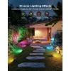 imageGovee Outdoor Flood Lights 2 RGBIC Warm Cold White LED Lights 50 Scene Modes for Party Landscape Lighting Upgrated IP66 with App Control Wired 4 Pack6 pack