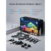 imageGovee Permanent Outdoor Lights 2 100ft RGBIC Outdoor Lights with 72 LED Lights IP67 Waterproof 100 Scene Modes with 40lm White for Outdoor Decorations Works with Alexa Google Assistant WhiteWhite