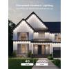 imageGovee Permanent Outdoor Lights 2 100ft RGBIC Outdoor Lights with 72 LED Lights IP67 Waterproof 100 Scene Modes with 40lm White for Outdoor Decorations Works with Alexa Google Assistant WhiteBlack